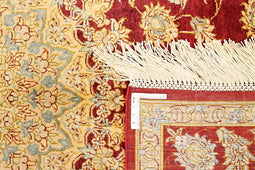 MOMO Rugs Ghom Silk 65 Vloerkleed - 98x148 - - Oosters Tapijt - Klassiek - Beige, Rood