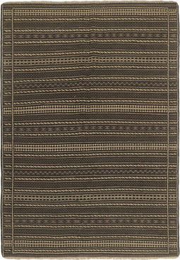 MOMO Rugs Kelim Kordi 66 Vloerkleed - 175x248 - Vierkant - Kelim Tapijt - Modern - Zwart