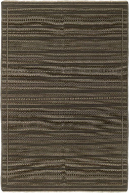 MOMO Rugs Kelim Kordi 71 Vloerkleed - 198x300 - Vierkant - Kelim Tapijt - Modern - Zwart