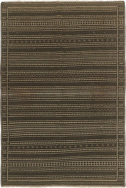 MOMO Rugs Kelim Kordi 78 Vloerkleed - 159x234 - Vierkant - Kelim Tapijt - Modern - Zwart