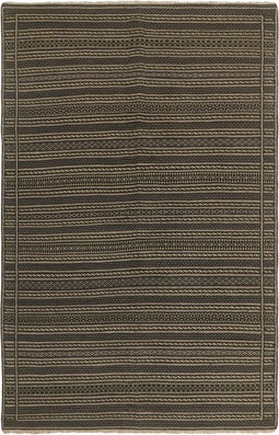 MOMO Rugs Kelim Kordi 79 Vloerkleed - 168x255 - Vierkant - Kelim Tapijt - Modern - Zwart