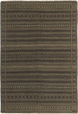 MOMO Rugs Kelim Kordi 80 Vloerkleed - 172x243 - Vierkant - Kelim Tapijt - Modern - Zwart