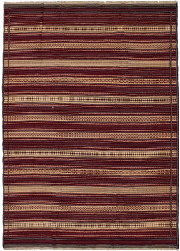 MOMO Rugs Kelim Kordi 91 Vloerkleed - 255x351 - - Kelim Tapijt - Modern - Rood