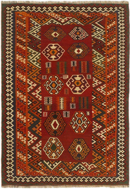 MOMO Rugs - MOMO Rugs Kelim Old 100 Vloerkleed - 154x218 cm - Vierkant - Kelim Tapijt - Modern - Meerkleurig