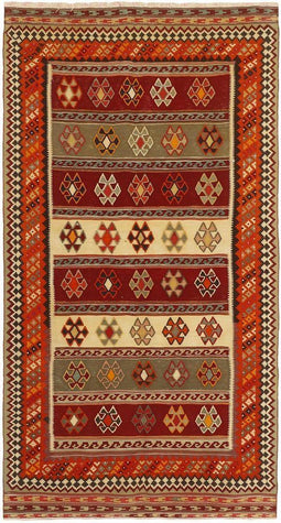 MOMO Rugs - MOMO Rugs Kelim Old 119 Vloerkleed - 143x280 cm - Vierkant - Kelim Tapijt - Bohemian, Oosters - Meerkleurig