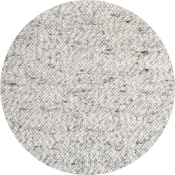 MOMO Rugs - MOMO Rugs Wool Cloud 80 Rond - Wollen vloerkleed - 200 cm rond - Rond - Laagpolig, Structuur Tapijt - Industrieel, Landelijk, Scandinavisch - Grijs Vloerkleed - 200 rond - Rond - Laagpolig,Structuur Tapijt - Industrieel - Grijs