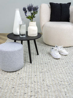 MOMO Rugs Prisma 133 Vloerkleed - 200x300 - Rechthoek - Laagpolig,Structuur Tapijt - Landelijk - Grijs, Meerkleurig, Taupe