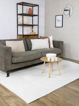 MOMO Rugs Vaasa White Vloerkleed - 200x300 - Rechthoek - Laagpolig,Structuur Tapijt - Industrieel - Wit
