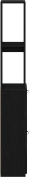 vidaXL - Badkamerkast - Zwart - Eiken - 25x25x170 - cm - Gelaagd - Hout