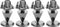 Monacor SPS-10/SC Luidspreker-spikes 4 stuk(s)