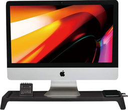 Monitorstandaard met snellader en draadloos opladen voor 3-in-1 apparaten POUT EYES 8 kleur zwart