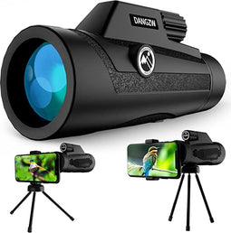 Monoculaire telescoop, HD 12 x 50 waterdichte monoculaire telescoop BAK4 prisma met draagbare mobiele telefoonhouder en statief, telescoop monoculaire voor vogels kijken, kamperen, jagen, balspelen, concerten