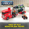 Monster Jam - officiële 2-in-1 Launch N’ Go Hauler-speelset en opbergdoos met unieke monstertruck schaal van 1:64