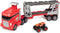 Monster Jam - officiële 2-in-1 Launch N’ Go Hauler-speelset en opbergdoos met unieke monstertruck schaal van 1:64