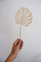 Monstera blad van hout