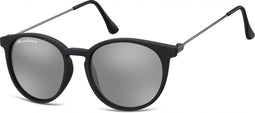Montana MS33 - Zonnebril - Ronde retro style - Zwart - Lensbreedte 50 mm