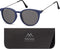 Montana S33A - Zonnebril - Ronde retro style - Blauw - Lensbreedte 50 mm