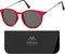 Montana S33B - Zonnebril - Ronde retro style - Rood - Lensbreedte 50 mm
