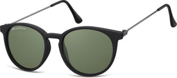 Montana S33E - Zonnebril - Ronde retro style - Zwart - Lensbreedte 50 mm