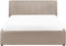 MONTLAUR - Bed met opbergruimte - Taupe - 140 x 200 cm - Bouclé