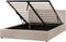 MONTLAUR - Bed met opbergruimte - Taupe - 160 x 200 cm - Bouclé