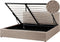 MONTLAUR - Bed met opbergruimte - Taupe - 180 x 200 cm - Bouclé