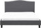 MONTPELLIER - Bed - 160 x 200 cm - Grijs - Polyester