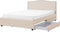 MONTPELLIER - Bed met opbergruimte - Beige - 160 x 200 cm - Polyester