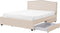 MONTPELLIER - Bed met opbergruimte - Beige - 180 x 200 cm - Polyester