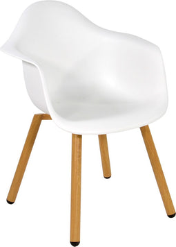 Montreux tuinstoel wit/naturel