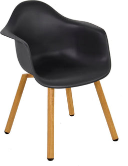 Montreux tuinstoel zwart/naturel