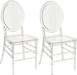 MONTROSE - Eetkamerstoel set van 2 - Transparant - Plastic
