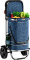 Monzana Boodschappentrolley – 56L tot 50kg/Afneembare Tas – Blauw