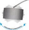 Monzana Booglamp Incl. Kap – Marmeren Voet - 150-175 cm Grijs