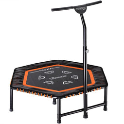 Monzana Fitness Trampoline - Verstelbaar Handvat Ø 120cm - Zwart