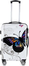 Monzana Koffer Set - 4 Stuks Vlinder Motief met slot - 360° Wielen