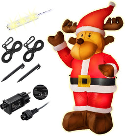 Monzana Opblaasbaar Rendier - 180cm 6 LED´S Verlichting IP44
