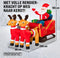 Monzana Opblaasbare Kerstman met Slee - LED Verlicht – Incl. Pomp