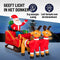 Monzana Opblaasbare Kerstman met Slee - LED Verlicht – Incl. Pomp