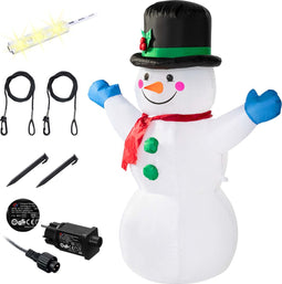 Monzana Opblaasbare Sneeuwman XL - 120cm 3 LED´S - Verlichting