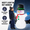 Monzana Opblaasbare Sneeuwman XL - 120cm 3 LED´S - Verlichting