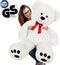 Monzana Pluche - Knuffelbeer - 100cm - Wit