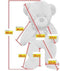 Monzana Pluche - Knuffelbeer - 100cm - Wit