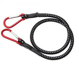 Monzana Rubberen Snelbinder met karabijnhaak 80cm x 10 mm - Zwart