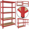 Monzana Stellingkast Metaal - incl. 5 MDF planken - tot 875kg – Rood
