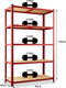 Monzana Stellingkast Metaal - incl. 5 MDF planken - tot 875kg – Rood