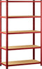 Monzana Stellingkast Metaal - incl. 5 MDF planken - tot 875kg – Rood