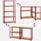 Monzana Stellingkast Metaal - incl. 5 MDF planken - tot 875kg – Rood