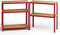 Monzana Stellingkast Metaal - incl. 5 MDF planken - tot 875kg – Rood