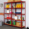 Monzana Stellingkast Metaal - incl. 5 MDF planken - tot 875kg – Rood